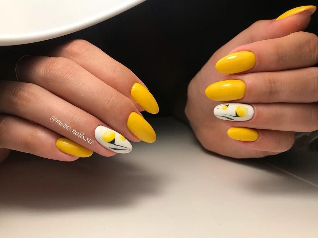 Ногти Дизайн Новинки Желтый Цвет