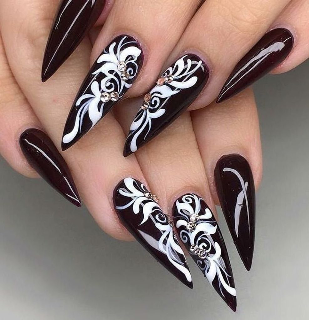 Ногти С Рисунком Острые Красивые