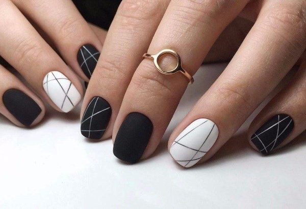 Дизайн ногтей темные цвета
