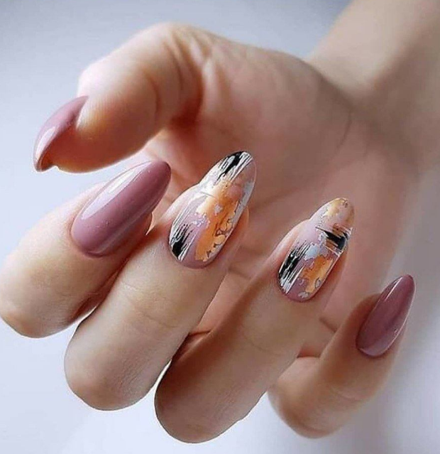 Дизайн ногтей миндальной формы
