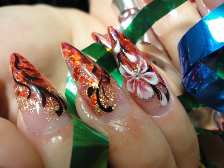 Виды аквариумного дизайна ногтей
