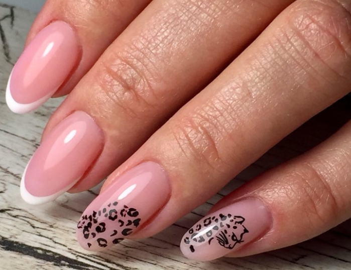 Дизайн ногтей с леопардом
