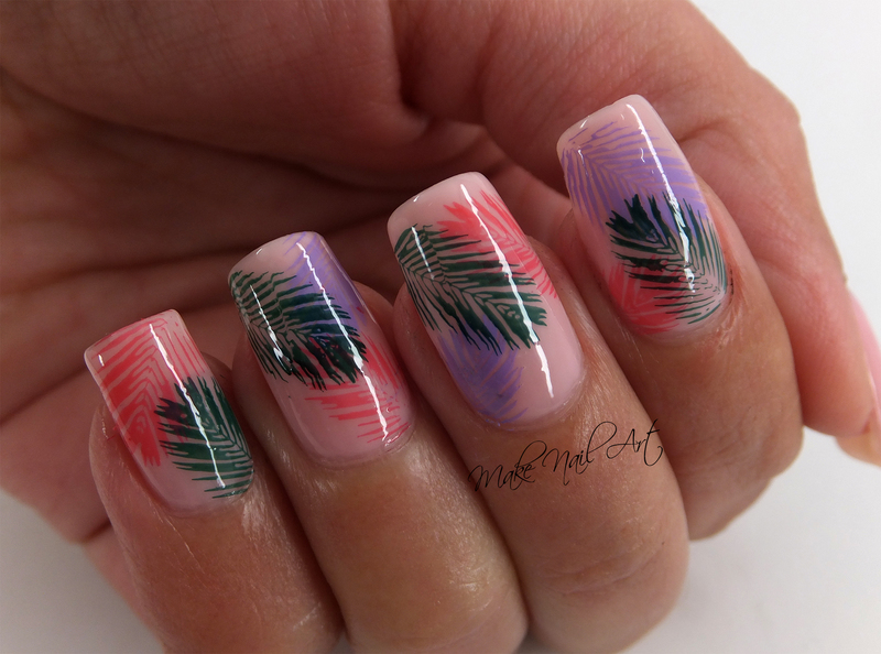 Маникбр с листьями пальмы цветными