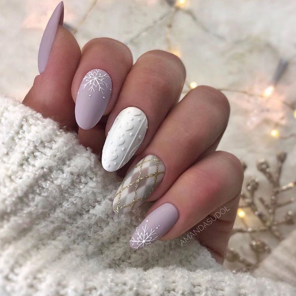 Маникюр зима 2024 стильный дизайн +370 фото